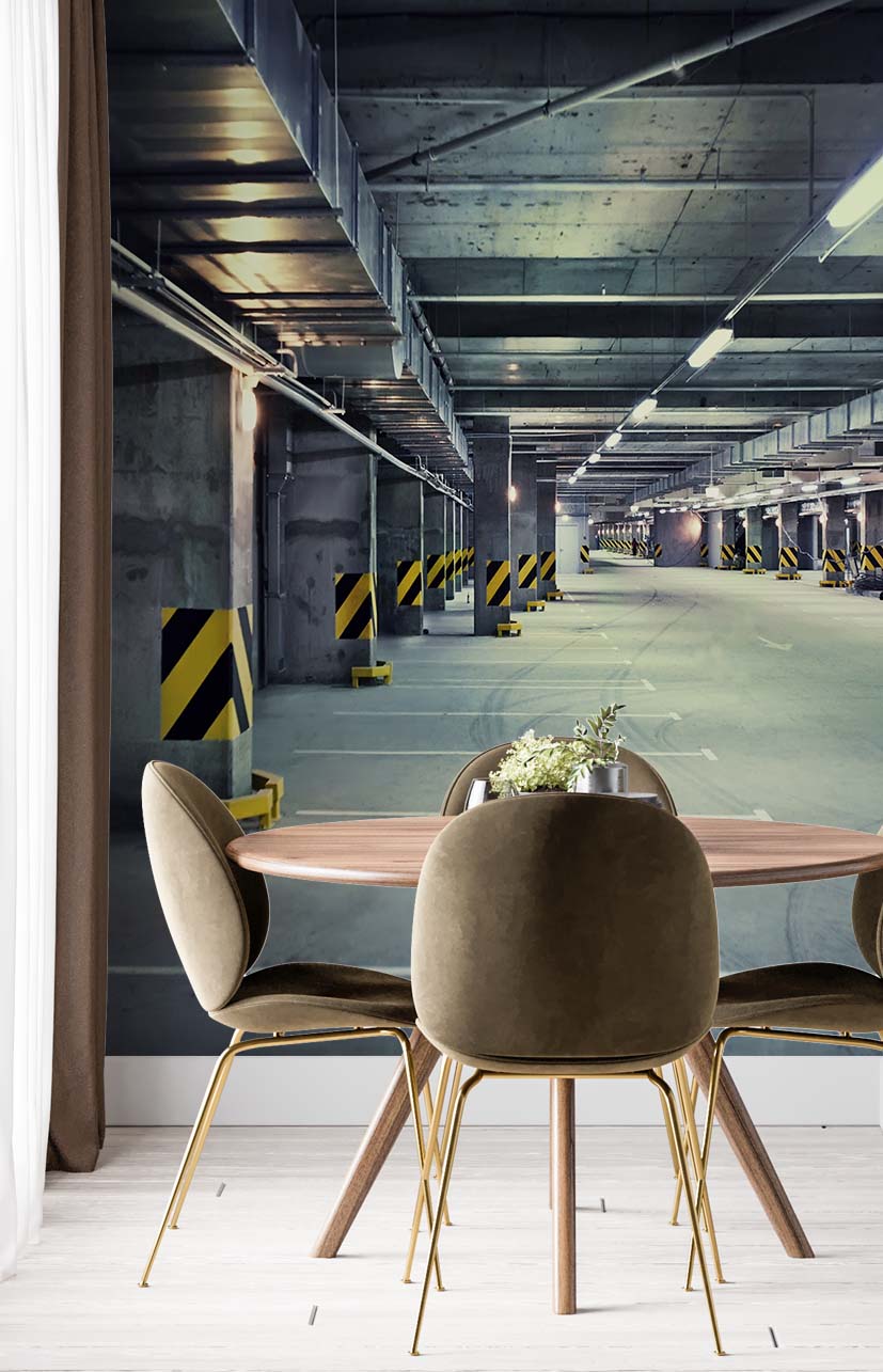 Industrial Car Park Mural Staab Decor